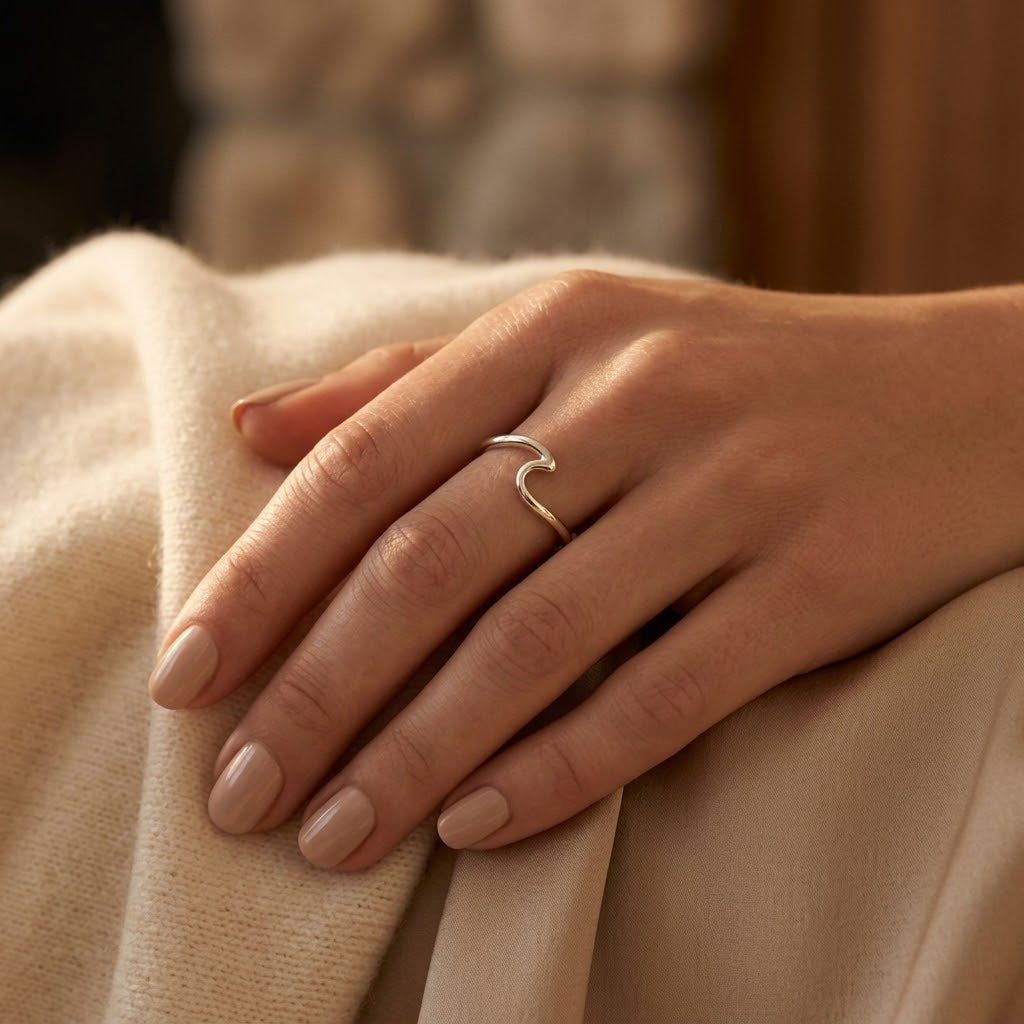 Silver Minimalist Open Ring by Rose & Oliver - product image 2