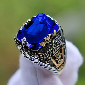 Silver Sapphire Vintage Ring by Rose & Oliver - product image 1