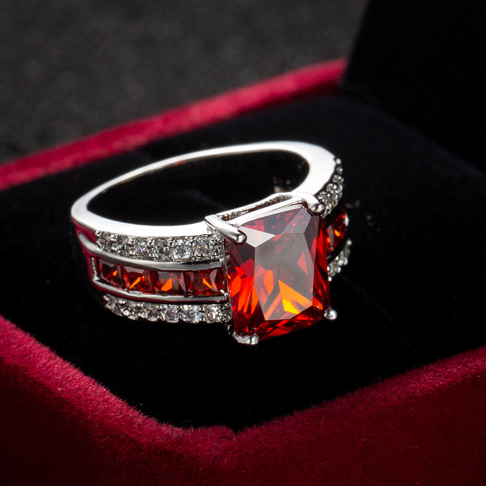 Silver Ruby Split-Shank Ring by Rose & Oliver - product image 3