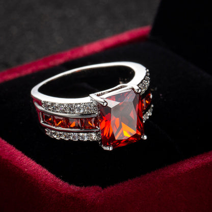 Silver Ruby Split-Shank Ring by Rose & Oliver - product image 3
