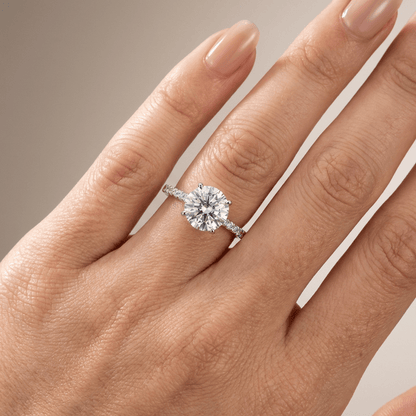 Classic Round Zirconia Silver Ring by Rose & Oliver, alternate product view