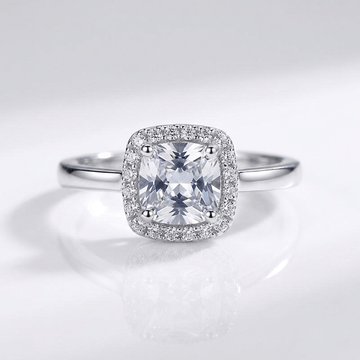 Zirconia Silver Halo Ring by Rose & Oliver - product image 1