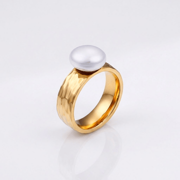 Gold Pearl Vintage Ring by Rose & Oliver, main product view