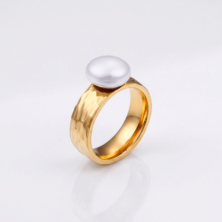 Gold Pearl Vintage Ring by Rose & Oliver, main product view