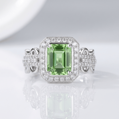 Emerald Halo Ring by Rose & Oliver, main product view