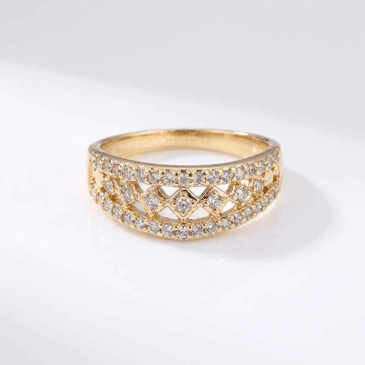 Gold Pave Band Ring by Rose & Oliver - product image 1