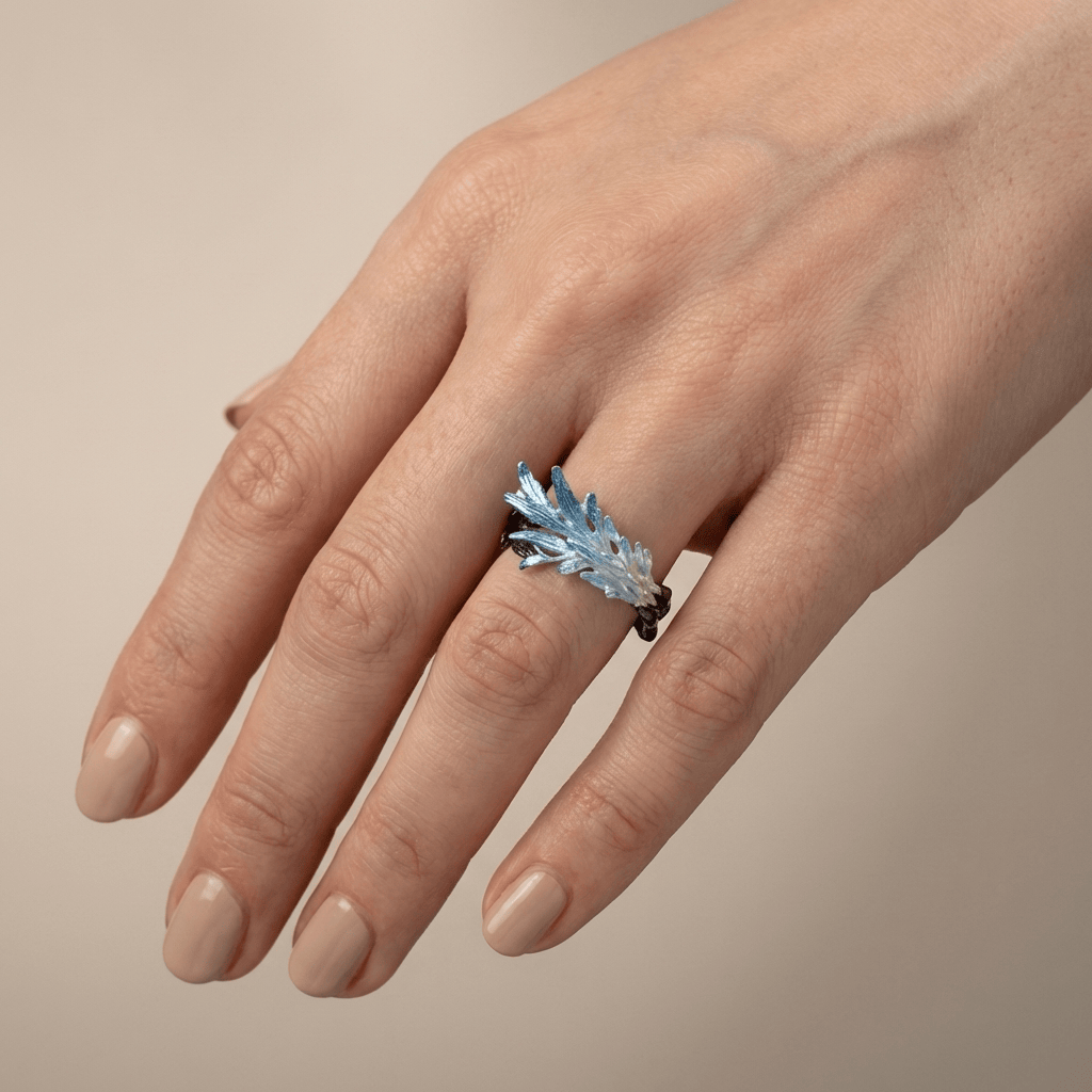 Blue Crystal Whisper Ring - (Adjustable) by Rose & Oliver, alternate product view