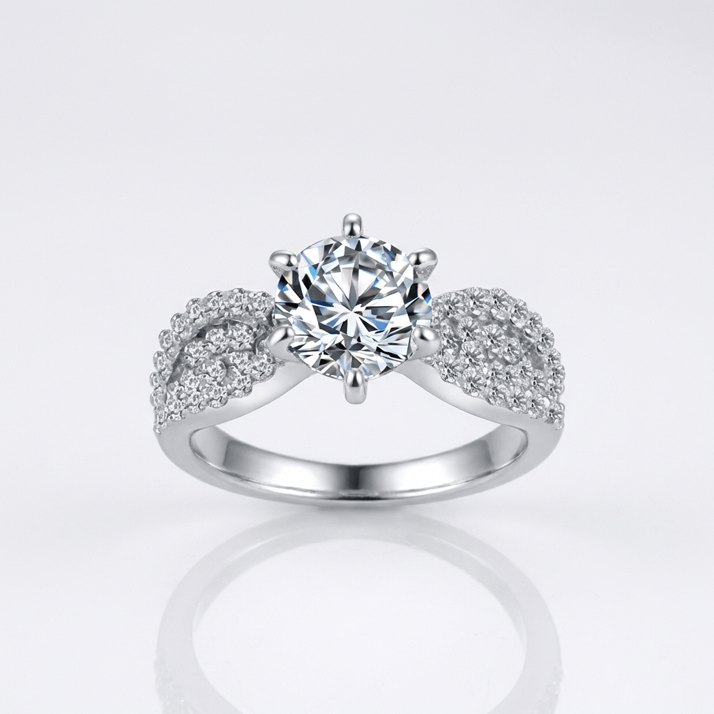 Anel Rose Gold Diamond Legacy da Rose & Oliver com detalhes em diamante e acabamento em ouro rosa.