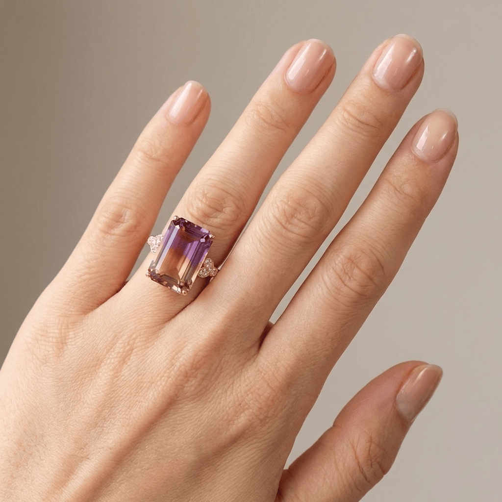 Rose Gold Ametrine Ring by Rose & Oliver - product image 2