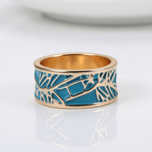 Rose Gold Turquoise Mystical Ring by Rose & Oliver, main product view