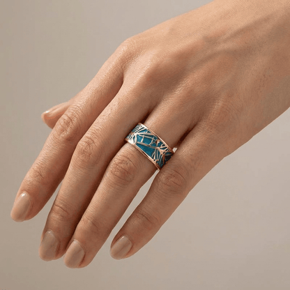 Rose Gold Turquoise Mystical Ring by Rose & Oliver, alternate product view
