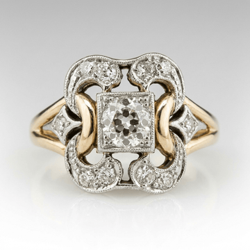 Diamond Retro Sculptural Ring by Rose & Oliver, main product view