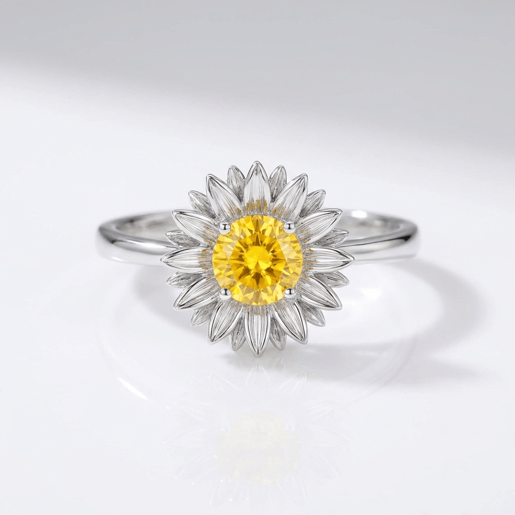 Sunflower Ring - (Adjustable) by Rose & Oliver, main product view