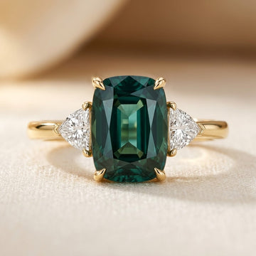 Gold Emerald Solitaire Ring by Rose & Oliver - product image 1