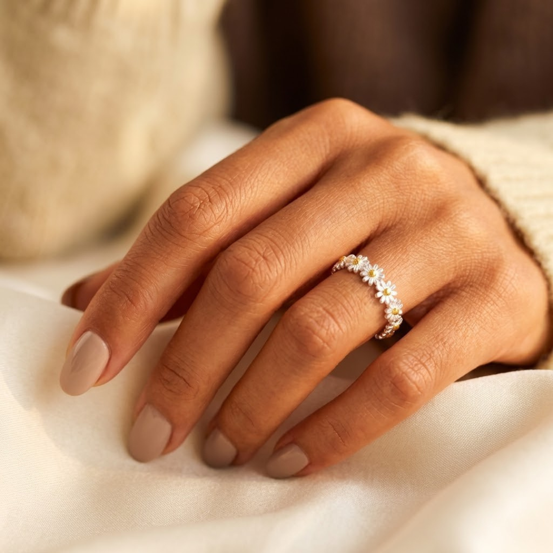 Silver Floral Ring by Rose & Oliver - product image 2