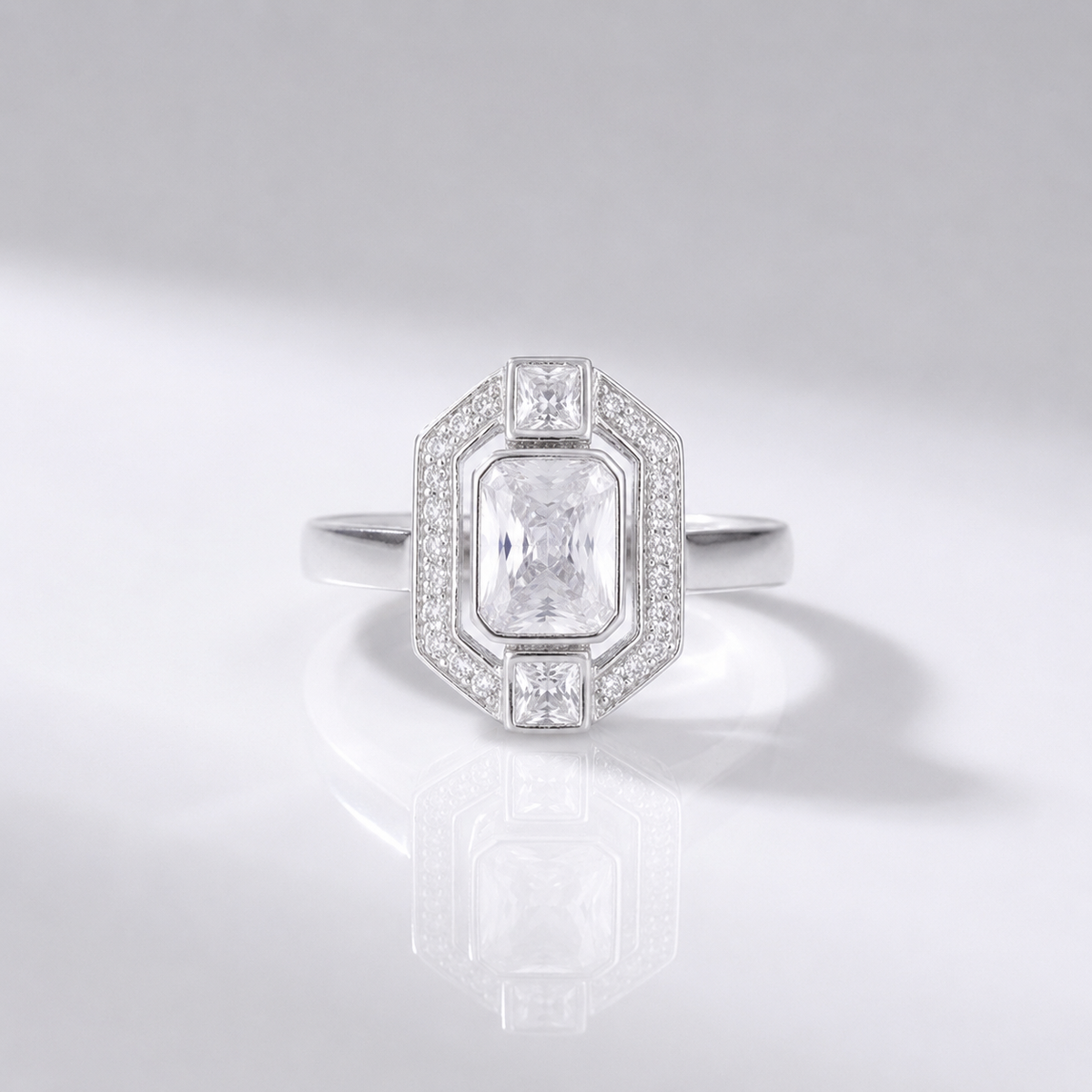 Diamond Square Vintage Ring by Rose & Oliver, main product view