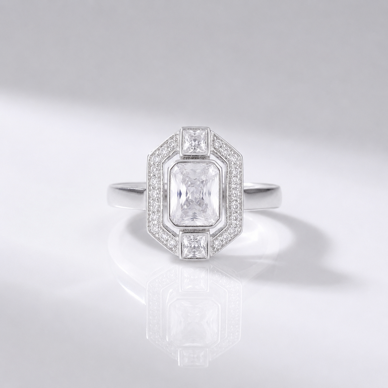 Diamond Square Vintage Ring by Rose & Oliver, main product view