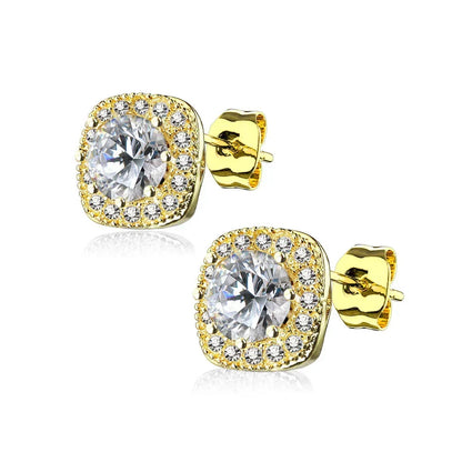 Brincos elegantes Gold Glennis™ da Rose & Oliver com detalhes refinados e acabamento brilhante em ouro.