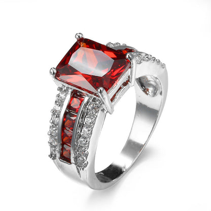 Silver Ruby Split-Shank Ring by Rose & Oliver - product image 2