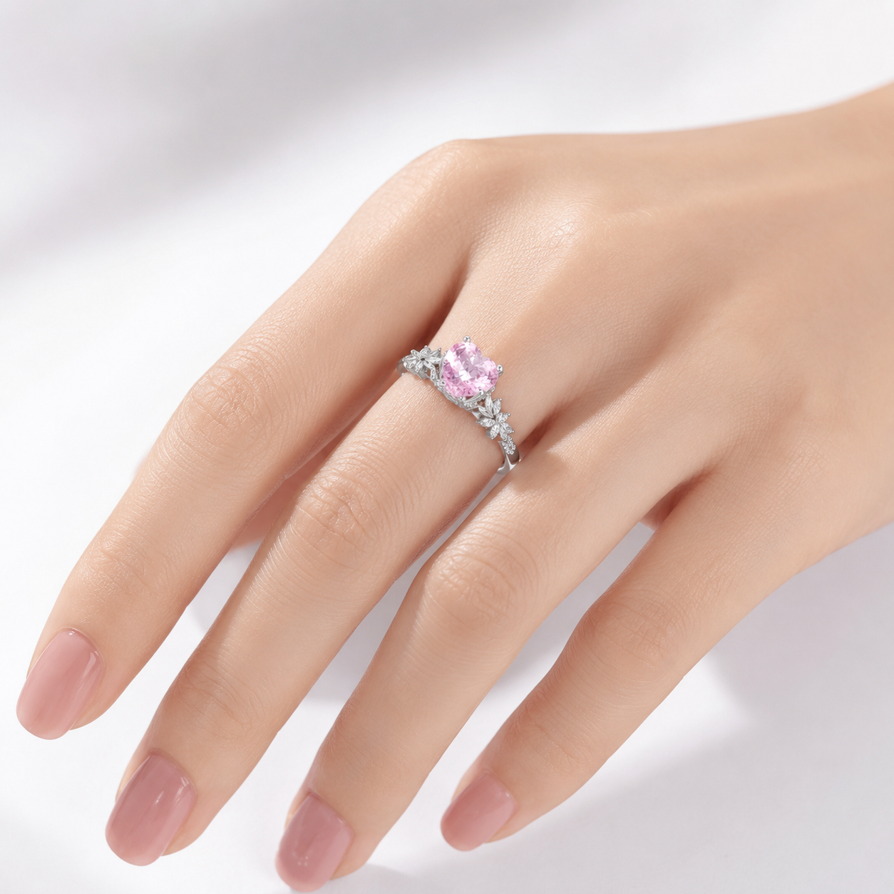 Pink Zirconia Sakura Dream Ring by Rose & Oliver, alternate product view