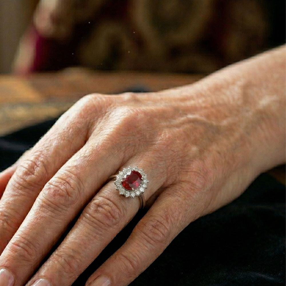 Scarlet Crown Ruby Ring by Rose & Oliver, alternate product view