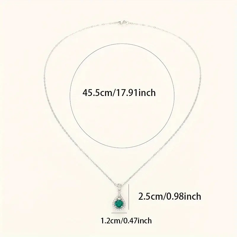 Alindra Voselle Necklace | White Gold by Rose & Oliver, additional angle