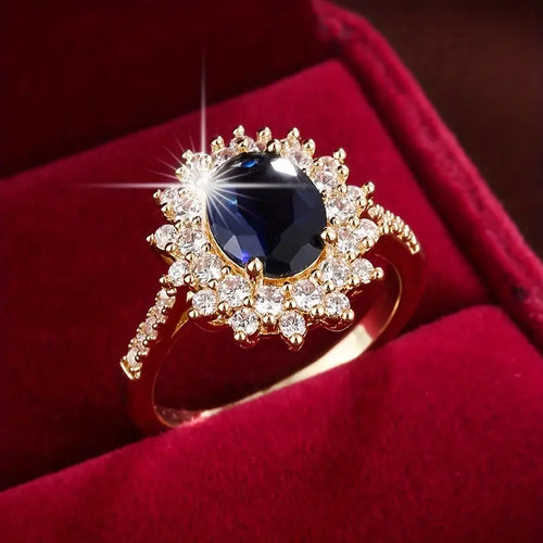 Vionne Saphirae Ring | Gold by Rose & Oliver, main product view