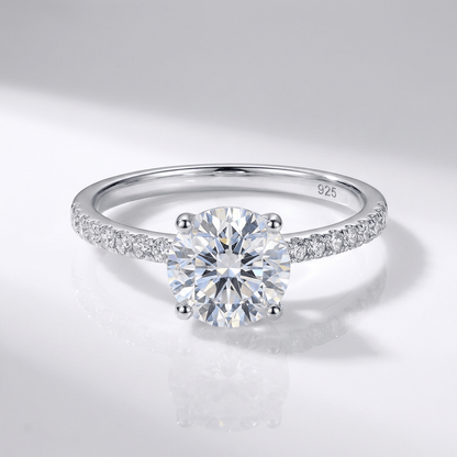 Classic Round Zirconia Silver Ring by Rose & Oliver, main product view