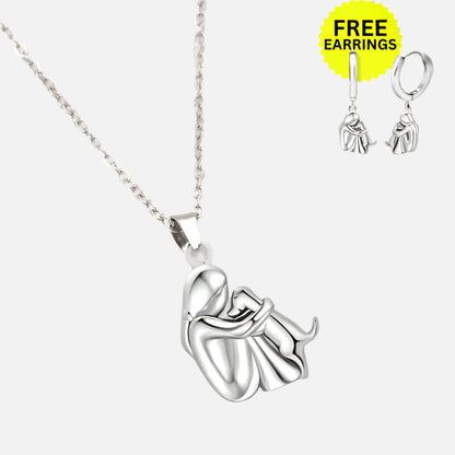 Wynter™ - Hug Pendant with Matching Earrings by Rose & Oliver - product image 2